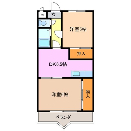 サンモール井田相川の物件間取画像